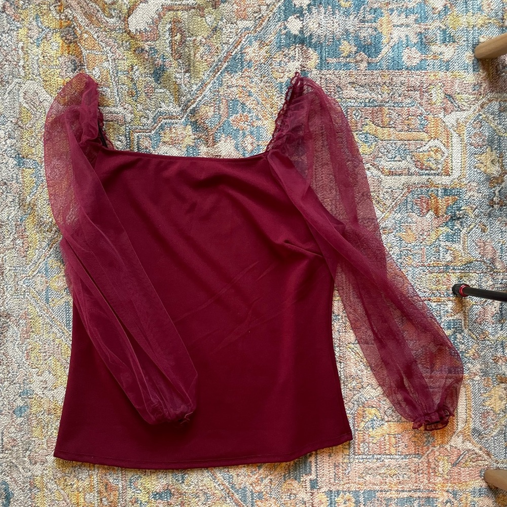 Flirty maroon top